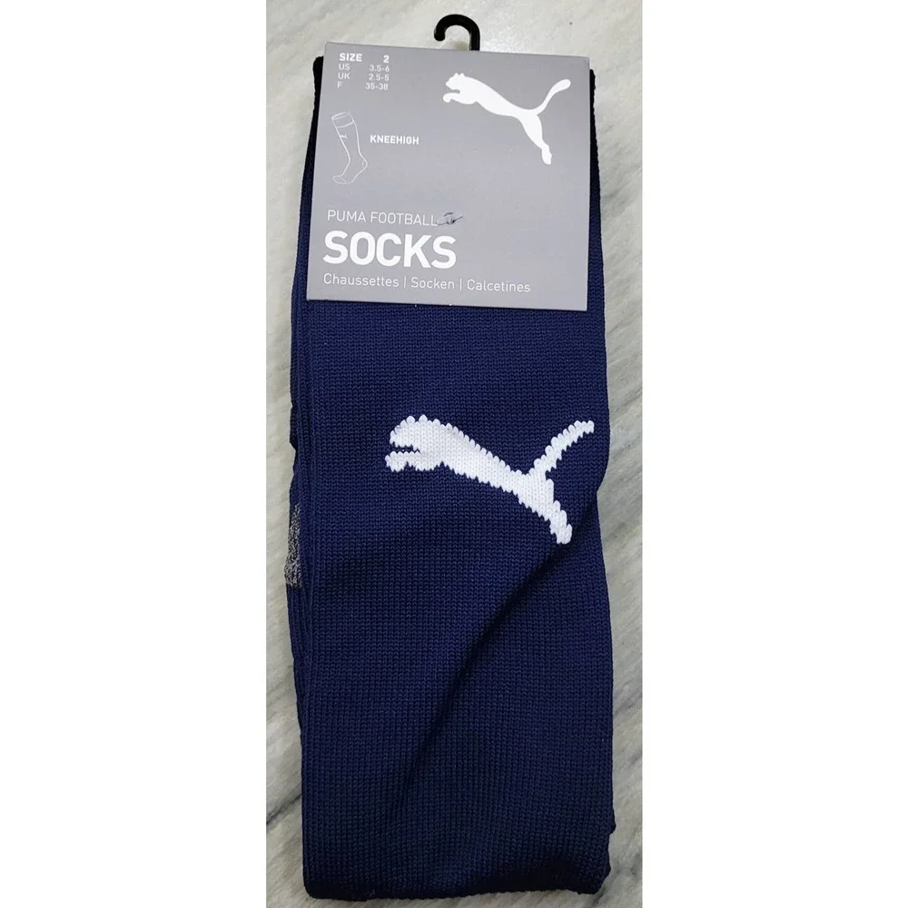 Puma Liga Knee High Socks Blue Size 3.5 6